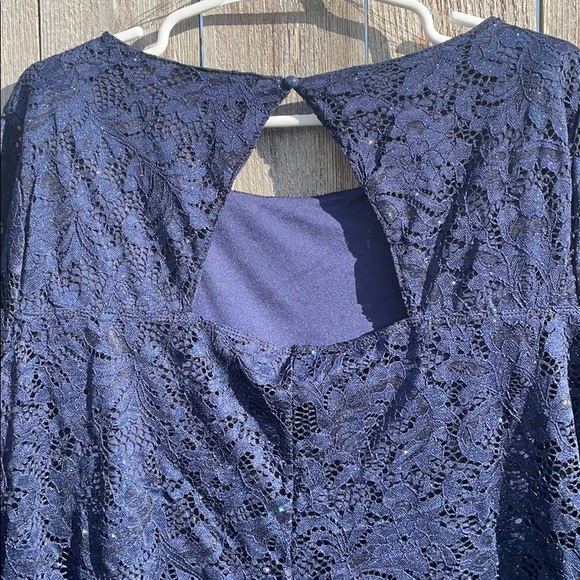 NWT - 2x formal navy dress, 3/4 sleeve - Picture 3 of 6